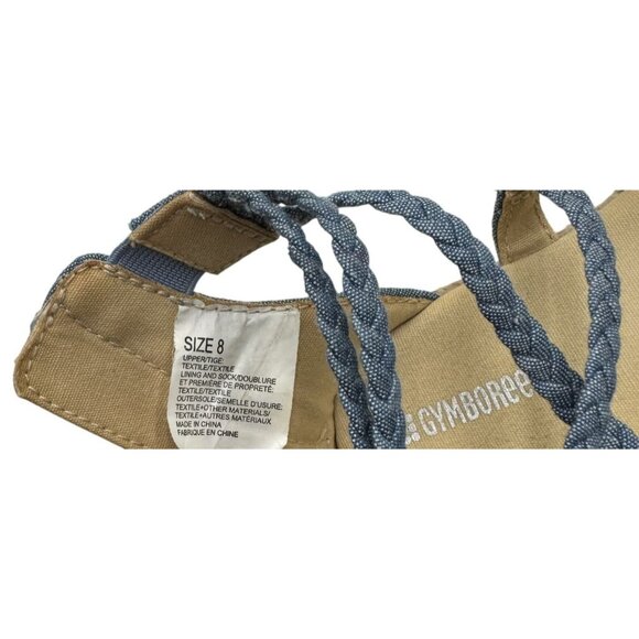 Gymboree Toddler Girls Sandals Size 8 Blue Chambray Espadrille Shoes Wedge - Picture 9 of 9